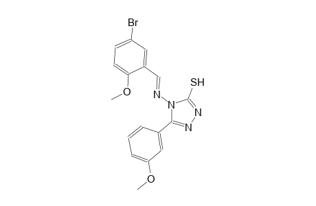 4-{[(E)-(5-bromo-2-methoxyphenyl)methylidene]amino}-5-(3-methoxyphenyl)-4H-1,2,4-triazole-3-thiol