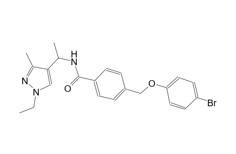 4-[(4-bromophenoxy)methyl]-N-[1-(1-ethyl-3-methyl-1H-pyrazol-4-yl)ethyl]benzamide