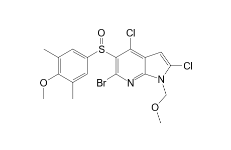6-Bromo-2,4-dichloro-5-((4-methoxy-3,5-dimethylphenyl)sulfinyl)-1-(methoxymethyl)-1H-pyrrolo[2,3-b]pyridine