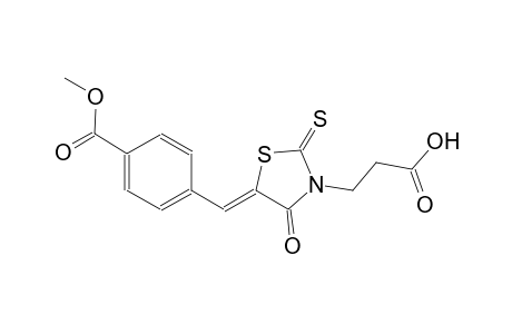 3-{(5Z)-5-[4-(methoxycarbonyl)benzylidene]-4-oxo-2-thioxo-1,3-thiazolidin-3-yl}propanoic acid