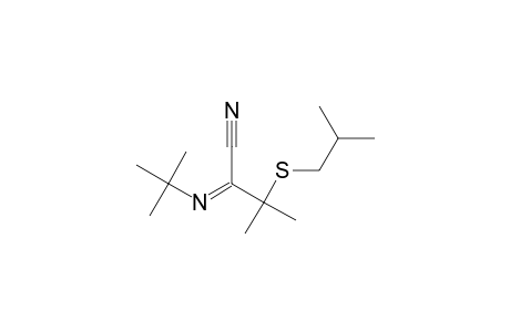 2-Methyl-N-t-butyl-2-isobutylthiopropanimidoyl cyanide