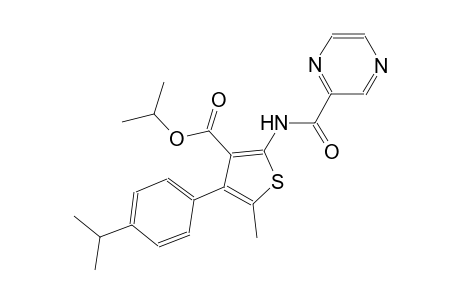 isopropyl 4-(4-isopropylphenyl)-5-methyl-2-[(2-pyrazinylcarbonyl)amino]-3-thiophenecarboxylate