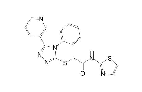 2-{[4-phenyl-5-(3-pyridinyl)-4H-1,2,4-triazol-3-yl]sulfanyl}-N-(1,3-thiazol-2-yl)acetamide