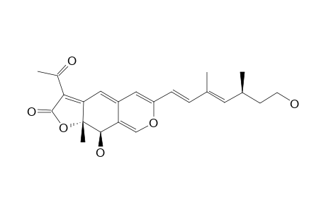 ROTIORINOL_C;6-ACETYL-3-(3,5-DIMETHYL-1-E,3-E-HEPTADIEN-7-OL)-9-R-HYDROXY-8A-(R)-METHYL-7-H-FURO-[2.3-G]-2-BENZOPYRAN-7-ONE