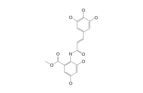 TRANS-2-[3-(3,4,5-TRIHYDROXYPHENYLPROPENOYL)-AMINO]-3,5-DIHYDROXYBENZOIC-ACID,METHYLESTER
