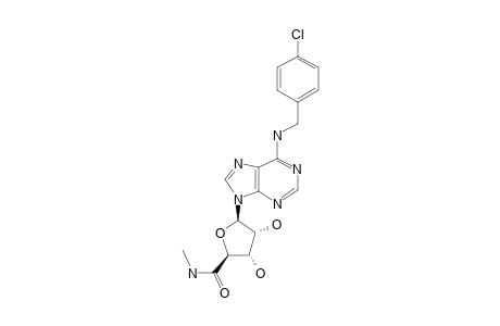 Adenosine, N(6)-[4-chlorobenzyl]-4'-[N-methylcarbamoyl]-4'-dehydroxymetyl-