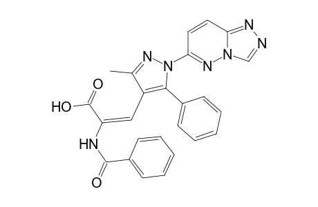 (E/Z)-2-(Benzoylamino)-3-[3-methyl-1-(1,2,4-triazolo[4.3-b]pyridazin-6-yl)-5-phenyl-1H-pyrazol-4-yl]propenoic acid
