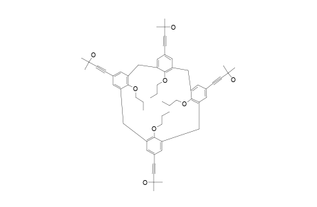 CONE-5,11,17,23-TETRAKIS-(3-HYDROXY-3-METHYLBUT-1-YNYL)-25,26,27,28-TETRA-N-PROPOXYCALIX-[4]-ARENE