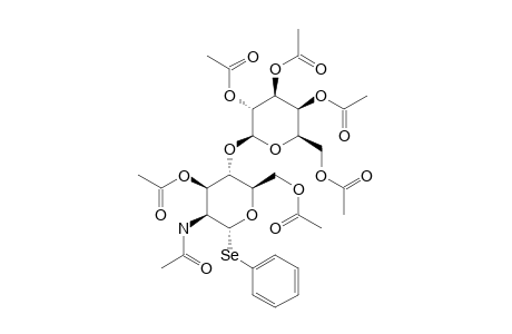 PHENYL-2-(N-ACETYLAMINO)-3,6-DI-O-ACETYL-2-DEOXY-4-O-(2,3,4,6-TETRA-O-ACETYL-BTA-D-GALACTOPYRANOSYL)-1-SELENO-ALPHA-D-MANNOPYRANOSIDE
