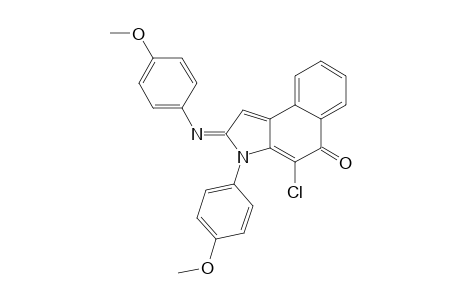 4-CHLORO-3-(4-METHOXYPHENYL)-2-(4-METHOXYPHENYLIMINO)-2,5-DIHYDRO-3H-BENZ-[E]-INDOL-5-ONE