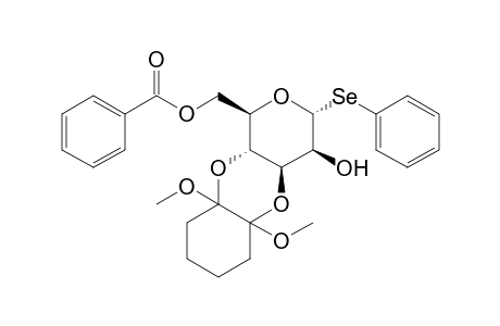 Phenyl 6-O-benzoyl-3,4-O-(1',2'-dimethoxycyclohexane-1',2'-diyl)-1-seleno-.alpha.,D-mannopyranoside