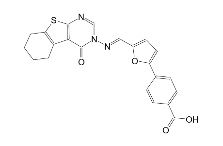 4-(5-{(E)-[(4-oxo-5,6,7,8-tetrahydro[1]benzothieno[2,3-d]pyrimidin-3(4H)-yl)imino]methyl}-2-furyl)benzoic acid