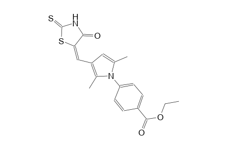 ethyl 4-{2,5-dimethyl-3-[(E)-(4-oxo-2-thioxo-1,3-thiazolidin-5-ylidene)methyl]-1H-pyrrol-1-yl}benzoate