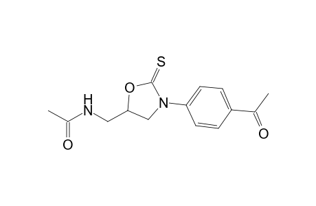 N-[[3-(4-acetylphenyl)-2-sulfanylidene-1,3-oxazolidin-5-yl]methyl]acetamide