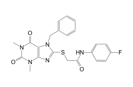 2-[(7-benzyl-1,3-dimethyl-2,6-dioxo-2,3,6,7-tetrahydro-1H-purin-8-yl)sulfanyl]-N-(4-fluorophenyl)acetamide