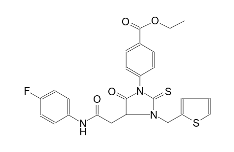 benzoic acid, 4-[4-[2-[(4-fluorophenyl)amino]-2-oxoethyl]-5-oxo-3-(2-thienylmethyl)-2-thioxo-1-imidazolidinyl]-, ethyl ester