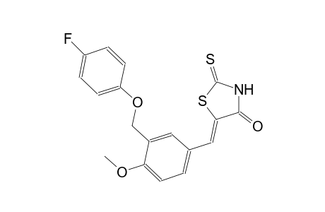 (5Z)-5-{3-[(4-fluorophenoxy)methyl]-4-methoxybenzylidene}-2-thioxo-1,3-thiazolidin-4-one
