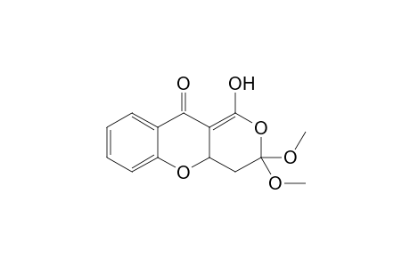 4,4a-Dihydro-1-hydroxy-3,3-dimethoxy-3H,10H-pyrano[4,3-b][1]benzopyran-10-one