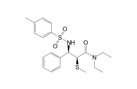 sys-N,N-Diethyl-2-methylsulfanyl-3-phenyl-3-(toluene-4-sulfonamido)propionamide