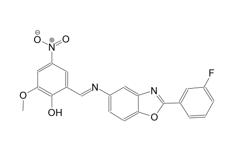 phenol, 2-[(E)-[[2-(3-fluorophenyl)-5-benzoxazolyl]imino]methyl]-6-methoxy-4-nitro-
