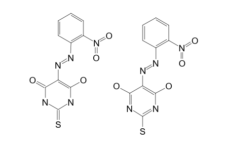 5-(ORTHO-NITROPHENYL)-AZO-2-THIOXO-PYRIMIDINE-(1H,3H,5H)-4,6-DIONE;LACTAM/LACTIM-ENOL-AZO
