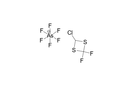 2-CHLORO-4,4-DIFLUORO-1,3-DITHIETAN-2-YLIUM-HEXAFLUOROARSENATE