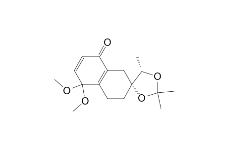 Spiro[1,3-dioxolane-4,2'(8'H)-naphthalen]-8'-one, 1',3',4',5'-tetrahydro-5',5'-dimethoxy-2,2,5-trimethyl-, cis-(.+-.)-