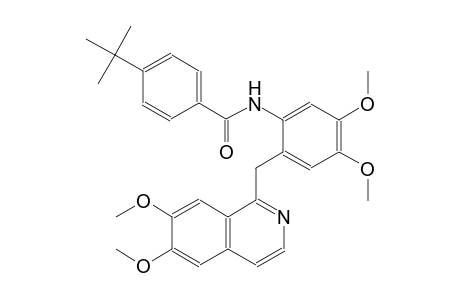 4-tert-butyl-N-{2-[(6,7-dimethoxy-1-isoquinolinyl)methyl]-4,5-dimethoxyphenyl}benzamide