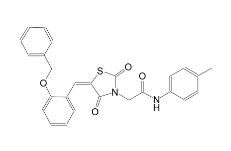 2-{(5E)-5-[2-(benzyloxy)benzylidene]-2,4-dioxo-1,3-thiazolidin-3-yl}-N-(4-methylphenyl)acetamide