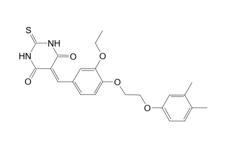 5-[4-[2-(3,4-dimethylphenoxy)ethoxy]-3-ethoxy-benzylidene]-2-thioxo-hexahydropyrimidine-4,6-quinone