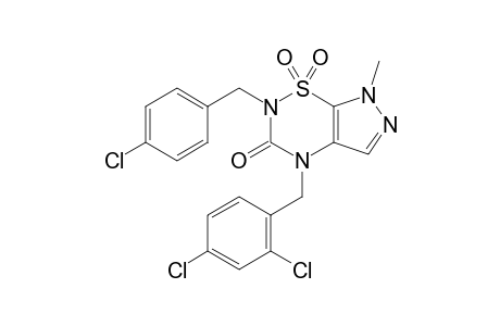 2-(PARA-CHLOROBENZYL)-4-(2,4-DICHLOROBENZYL)-7-METHYL-1,1,3-TRIOXO-2H,4H-PYRAZOLO-[4,5-E]-[1,2,4]-THIADIAZINE