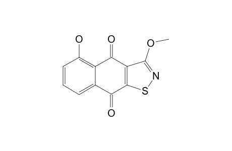5-HYDROXY-3-METHOXYNAPHTHO-[2,3-D]-1,2-THIAZOLE-4,9-DIONE;AULOSIRAZOLE