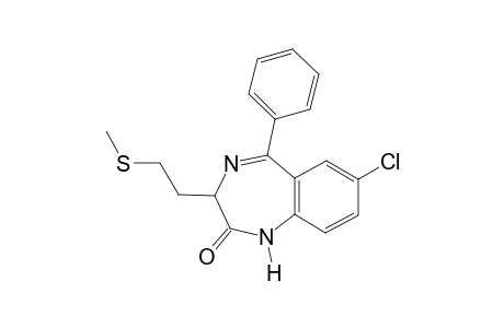 7-chloro-1,3-dihydro-3-[2-(methylthio)ethyl]-5-phenyl-2H-1,4-benzodiazepin-2-one