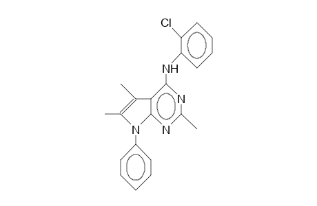 N-(2-Chloro-phenyl)-7-phenyl-2,5,6-trimethyl-7H-pyrrolo(2,3-D)pyrimidin-4-amine