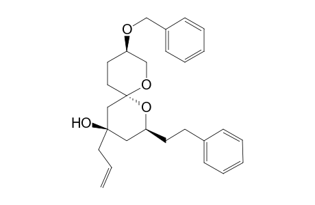 (2S,4R,6S,9R)-4-Allyl-9-benzyloxy-2-(2-(phenyl)ethyl)-1,7-dioxaspiro-[5.5]undecan-4-ol