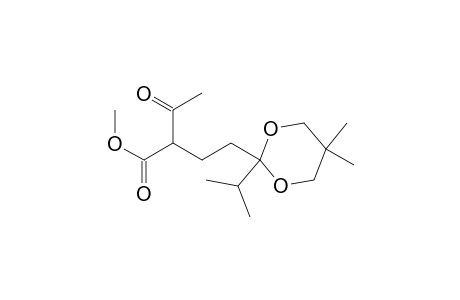 Methyl .alpha.-acetyl-2-isopropyl-5,5-dimethyl-1,3-dioxane-2-butanoate