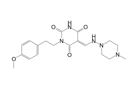 (5E)-1-[2-(4-methoxyphenyl)ethyl]-5-{[(4-methyl-1-piperazinyl)amino]methylene}-2,4,6(1H,3H,5H)-pyrimidinetrione