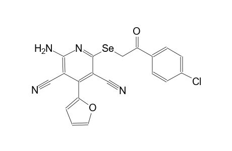 2-amino-6-{[2-(4-chlorophenyl)-2-oxoethyl]selanyl}-4-(2-furyl)-3,5-pyridinedicarbonitrile