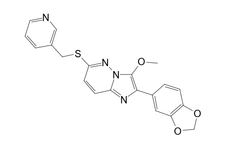 2-(1,3-benzodioxol-5-yl)-3-methoxy-6-(3-pyridinylmethylthio)imidazo[1,2-b]pyridazine