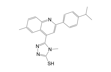 5-[2-(4-isopropylphenyl)-6-methyl-4-quinolinyl]-4-methyl-4H-1,2,4-triazole-3-thiol