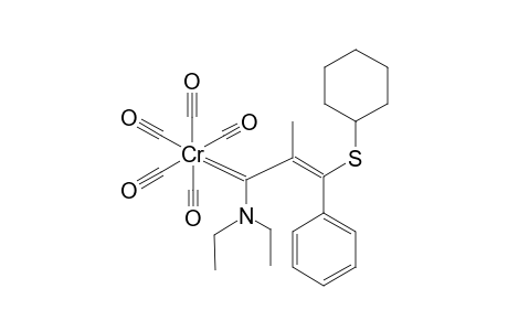 PENTACARBONYL-[(E)-3-(CYCLOHEXYLTHIO)-1-(DIETHYLAMINO)-2-METHYL-3-PHENYL-2-PROPENYLIDENE]-CHROMIUM