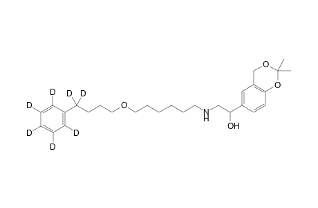 1-(2,2-dimethyl-4H-benzo[d][1,3]dioxin-6-yl)-((6-(4-(phenyl-d5)butoxy-4,4-d2)hexyl)amino)ethan-1-ol