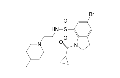 1H-indole-7-sulfonamide, 5-bromo-1-(cyclopropylcarbonyl)-2,3-dihydro-N-[2-(4-methyl-1-piperidinyl)ethyl]-