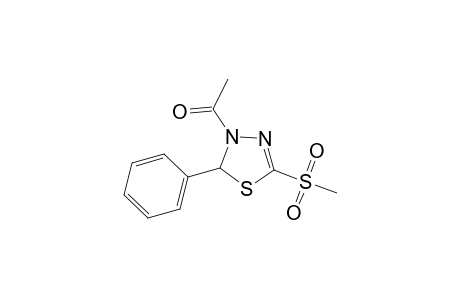 4-Acetyl-5-phenyl-4,5-dihydro-1,3,4-thiadiazol-2-yl methyl sulfone