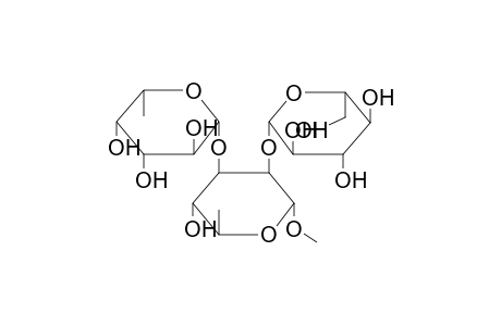 METHYL 2-O-(BETA-D-GLUCOPYRANOSYL)-3-O-(BETA-L-FUCOPYRANOSYL)-ALPHA-L-RHAMNOPYRANOSE