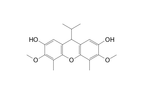 2,7-Dihydroxy-3,6-dimethoxy-4,5-dimethyl-9-isopropyl-9H-xanthene