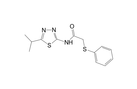 2-(Phenylthio)-N-(5-propan-2-yl-1,3,4-thiadiazol-2-yl)acetamide