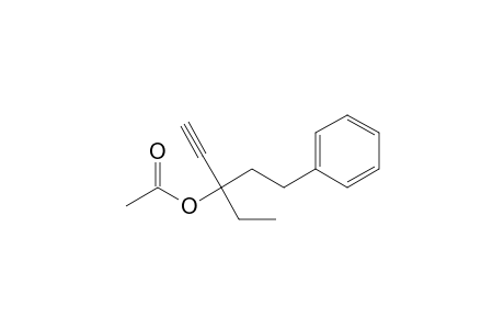 3-Acetoxy-3-ethyl-5-phenylpent-1-yne