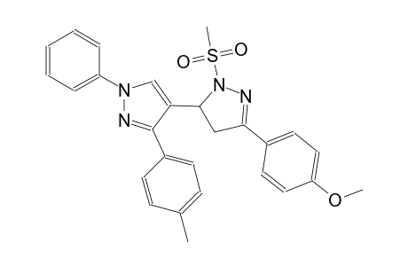 5-(4-methoxyphenyl)-2-(methylsulfonyl)-1'-phenyl-3'-(p-tolyl)-3,4-dihydro-1'H,2H-3,4'-bipyrazole