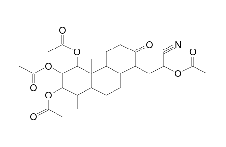 Acetic acid, 3,4-diacetoxy-8-(2-acetoxy-2-cyanoethyl)-1,4a-dimethyl-7-oxotetradecahydrophenanthren-2-yl ester